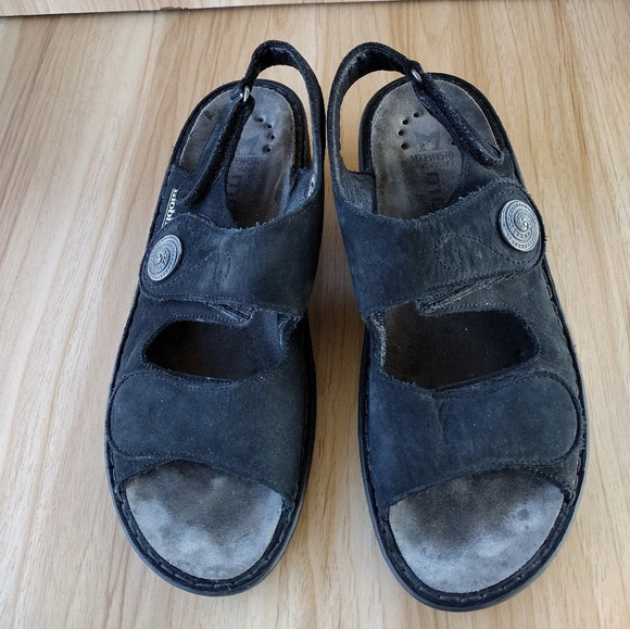 Women's Mephisto Mobils black Air Relax slingback sandals 41 US 11 - Picture 1 of 7